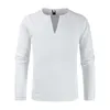 남성용 후드 땀 셔츠 2022 봄 여름 캐주얼 패션 면화 린넨 단색 O- 넥 소매 보디 빌딩 접이식 티셔츠 남자