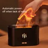 3D Simulering Flame Firidifier 180 ML USB Aromaterapi Diffuser Room Fragrance Desktop för Home Office Auto Stäng