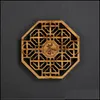 Mats Pads Table Decoration Accessories Kitchen Dining Bar Home Garden Newnatural Bamboo Mat Cup Coaster Tea Pad Retro Lotus Carving Eco-F