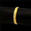 10 мм Браслет женские браслеты резной звезды мода 18K желтое золото заполнено свадебные свадьбы Дубай свадьба женские браслеты винтажные ювелирные изделия Dia 60mm
