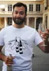 T-shirts masculins T-shirt d'été avec inscriptions russes bière froide coeur chaud imprimé hommes harajuku streetwear graphiques t-shirts mâles tops