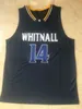 SJZL98 Whitnall High School Falcons Tyler Herro # 14 Navy Blue Retro College Basketball Jersey Stitched Top Quality Embroidery