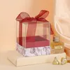 Cadeau cadeau 1pc acrylique boîte transparente petite vitrine de fleurs pour mariage noël anniversaire bonbons emballage maison décor cadeau