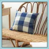 Pillow Case Bedding Supplies Home Textiles Garden Ll Striped Plaid Fashion Candy Color Cotton Pillowcas Dhfwr