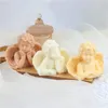 3Dエンジェルの香りのキャンドルシリコーン金型3スタイルDIYフォンダンケーキチョコレートクレイ用品手作り石鹸樹脂型220629