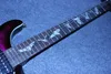 Guitarra elétrica PRS roxa A Flame Maple Top Inlays Bat Gold Hardware2428324