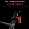 New Bicycle Taillight USB Rechargeable Waterproof LED Bike Rear Light Safety Warning Bike Bicycle Light Lamp