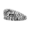 Berety sprzedające krowa Zebra Stripe Design Beret Kobiety jesienne zimowe kapelusz moda biała czarna dziewczyna francuska kapsberety artis