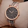 Wristwatches Fashion Quartz Ladies Watch Plaid Clock Rose Gold Dial Dress Casual Wristwatch Relogio Feminino Women WatchesWristwat9014795