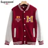 Supzoom Arrival Rib Sleeve Cotton Top Fashion Single Breasted Casual Bomber Baseball Jacket Loose Cardigan Coat W220816