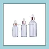 Förpackningsflaskor Office School Business Industrial Wholesale Clear Serum Glass Droper 5 ml 10 ml 15 ml 2 DHR5D