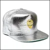 Ball Caps Hüte Hüte Schals Handschuhe Mode-Accessoires Luxus Pu-Leder Hip Hop Krokodilkorn Cap Snapback Golden $ Logo Dj Baseball P