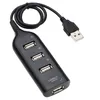 Mini USB haute vitesse 4 ports 4 ports USB HUB commutateur de partage pour iphone téléphones mobiles PC haut-parleurs Bluetooth blanc/noir