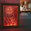 Spersonalizowany Po Wood Frame Night Light Usb Power Custom Tekst Po biurku lampa dla dzieci Festiwal Festiwal 220623