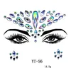 Nail Art Rhinestone Festival Face Jewels Sticker Fake Tattoo Stickers Body Glitter Tattoos Gems Flash For Music Festival Party Makeup 21 Styles