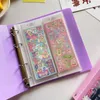 Notepads Milkjoy Hollow Out Heart Binder Pocards Stickers Collect Book 4 Ring 3inch Card Holder Storage Two Side Sleeves BagNotepads