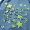 Heren Hoodies Sweatshirts Blue CPFM Full Star Foam Print Fleece Hoodie Sweatshirt 020723H