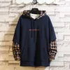 Japan Style Casual Oneck Spring herfst Hoodie Sweatshirt heren dikke fleece hiphop skateboard streetwear kleding 220815