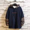 Japan Style Casual Oneck Spring Autumn Hoodie Sweatshirt Men's Thick Fleece Hip Hop Skateboard Streetwear Clothes 220815