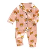 Enfant en bas âge Soie Satin Pyjama Pyjama Ensemble Bébé Vêtements De Nuit Pijama Costume Garçons Filles Sommeil Deux Pièces Enfants Loungewear 220715