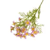 Uma flor falsa de flor longa e multi-fork simulação mini crisântemo de primavera para casas em casa flores artificiais decorativas