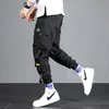 Harajuku band harem joggare män lastbyxor mode dragsko byxor streetwear hip hop casual fickor spår 220323