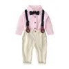 Clothing Sets Korean version of the baby autumn suit children's long-sleeved shirt overalls two-piece children's dress