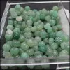 Stone 9X1M Pumpkin Shaped Natural Crystal Beads Pink White Green Orange Punched Loose Bead Diy Jewelry Making Acc Dhseller2010 Dvu
