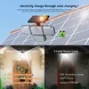 Solar Motion Sensor Lights Outdoor 48/112/182 LED Flood Light Waterproof 3 Modes 4 Adjustable Heads Solar Powered Wall Lamp