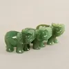 Dekoratif nesneler figürinler el oymalı doğal yeşil aventurin jade taş özlem fil heykel dekor ev dekorasyon