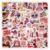 50pcs Wodoodporne naklejki na deskorolkę Różowe świnie do samochodu Scrapbooking Ołówek Paski Dziennik Laptop Laptop Dekoracja album Kids Toys Diy naklejki