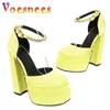 Sandals 22 Designer Heels Sandales Femmes Sexy Thick High Platform Women Dress Party Wedding Shoes Woman Pumps Prom 220317