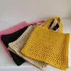 Сумки для дизайнеров бренда модные сетчатые сетки сплетенные сумки для покупок для летней сумки для соломенной тота, мужская сумка для плеча 6 цветов 54p9r2