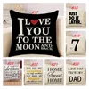 Letter Pillow Box Square Sofa Car Decoration Cushion Cover Love Theme Home Decor 23 Designs 45*45cm Inventory Wholesale