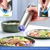 MLIA Set Electric Pepper Mill Stainless Steel Automatic Gravity Induction Salt and Pepper Grinder Kitchen Spice Grinder Tools 220812
