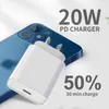 Adaptateur de chargeur mural USB-C certifié SAA PD 20W Bloc de charge rapide pour iPhone 13/13 Mini/13 Pro/13 Pro Max/12/11 iPad Pro/Mini Google Pixel 4/3 Australie Nouvelle-Zélande