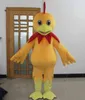 Fábrica outlets fantasia de frango quente um traje de mascote de frango amarelo adulto bonito para adulto para vestir