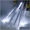 Solar Garden Lights Powered 30Cm Led Meteor Shower Rain Tubes String Light For Tree Wedding Party Holiday Decor Drop Delivery Lighti Dhxb0