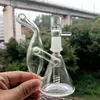 Mini bong per acqua in vetro trasparente da 5,5 pollici, narghilè, olio, tubi per fumatori con accessori