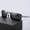Солнцезащитные очки мужской алюминиевый магниевый магниевый полумадм -каркасный