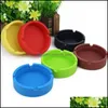 Ashtrays Smoking Accessories Household Sundries Home Garden Sile Ashtray Mini Portable Shatterproof Eco-Friendly Roundashtray Coffee Shop