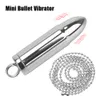 5 cm sexy Halskette Bullet Vibratoren für Frauen Klitoris Stimulator Anal Spielzeug Weibliche Masturbation Erotische Produkte Edelstahl