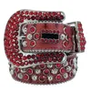 Designer Belts Women Men Belt Rhinestone Rivet Leather Belt Fashion Rock Strap 18 Colors With Bling Diamonds