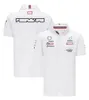 2022 NYTT F1 TEAM T SHIRT -knappskjorta Summer Racer Kort ärm Formel One T -skjorta Kort ärm Mäns Fan Jersey Racing Team Logo Plus Size Custom