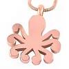 Octopus IJD9390 Stainless Steel Cremation Pendant Necklace Memory Ashes Keepsake Urn Necklace Funeral Jewelry257P