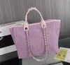 Shopping Bag Luxury Tote Bags Women's Denim Jeans Bag High Quality Handbag Fashion Designer with Lifting Chain