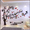 Wall Stickers Home Décor Garden Removable 3D Po Tree Acrylic Sticker For House Living Room Decor Wallpaper Drop Delivery 2021 Dnvnm
