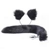 Nxy Anal Toys Sex Shop Fox Tail Metal Butt Plug with Hairpin Ears Slave Fetish Cosplay Adult Games for Couples Woman 220506