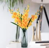 Rayon gladiolus blommor riktiga beröring orkidé falska blommor bröllop fest familjemester bord dekoration