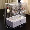 S smyckesbox mode bärbar sammet ringörhängen display arrangörsfackhållare örhänge smycken lagring fall showcase 220805